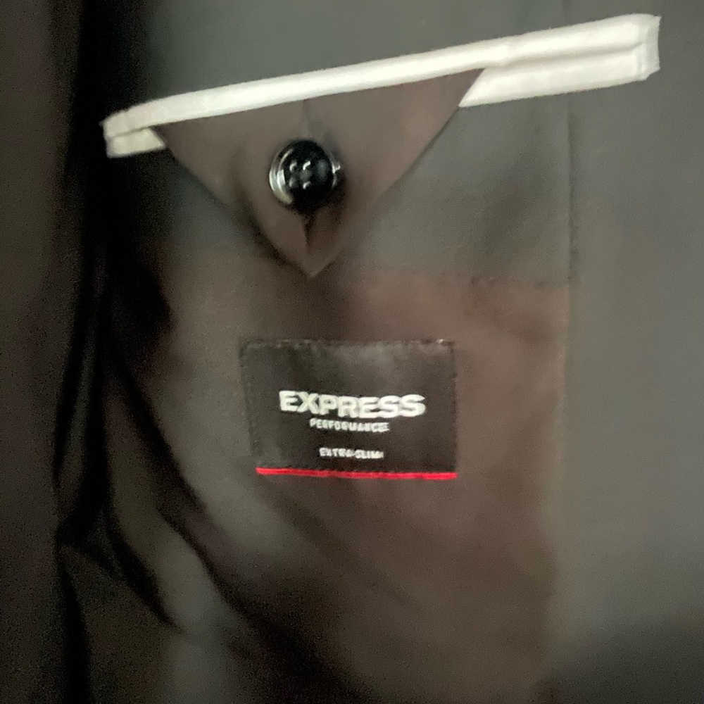 Express Performance Extra Slim Black Suit Jacket - image 5